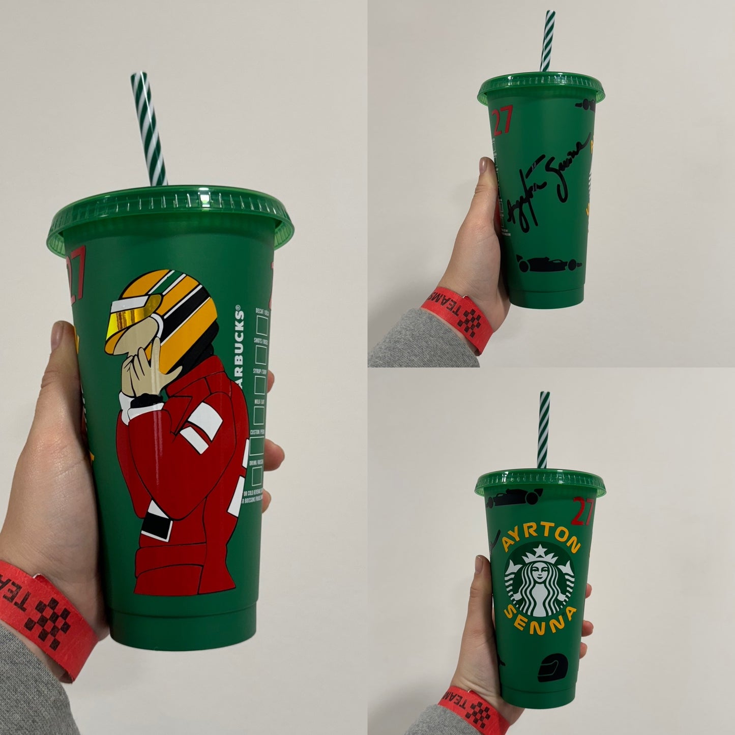 Ayrton Senna inspired Starbuck tumbler