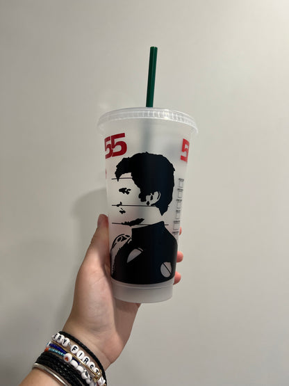 Carlos sainz silhouette inspired Starbucks tumbler