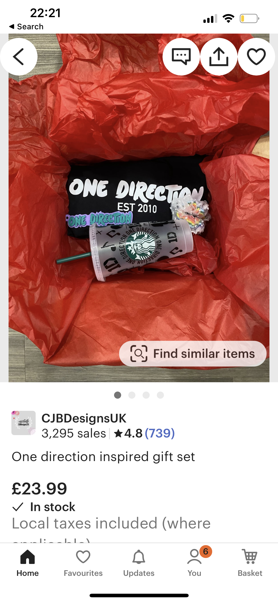 One direction or solo member themed mystery box