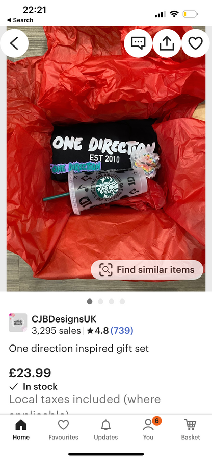 One direction or solo member themed mystery box