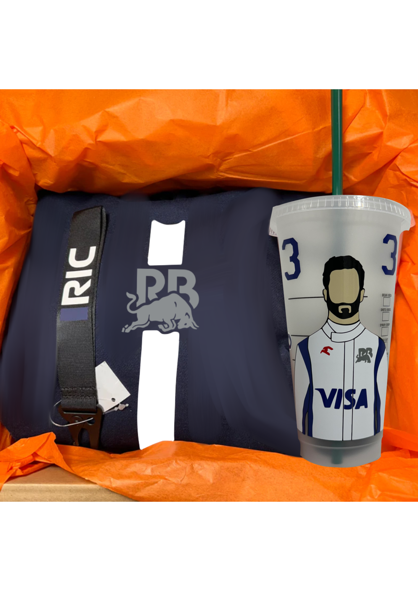 Daniel Ricciardo 2024 inspired gift set - Hoodie and tumbler