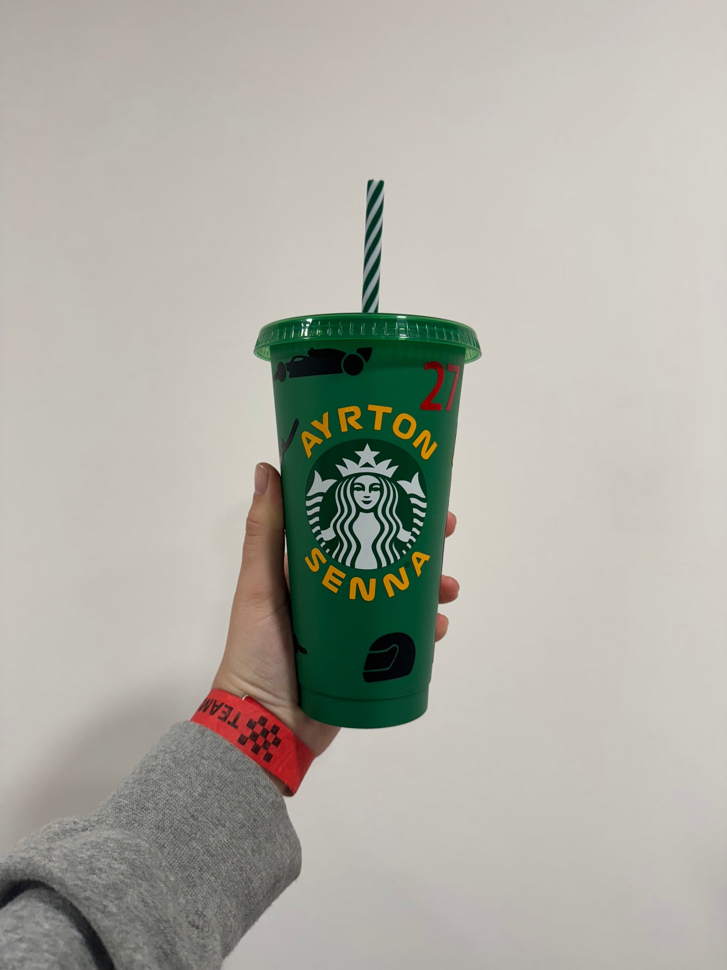 Ayrton Senna inspired Starbuck tumbler