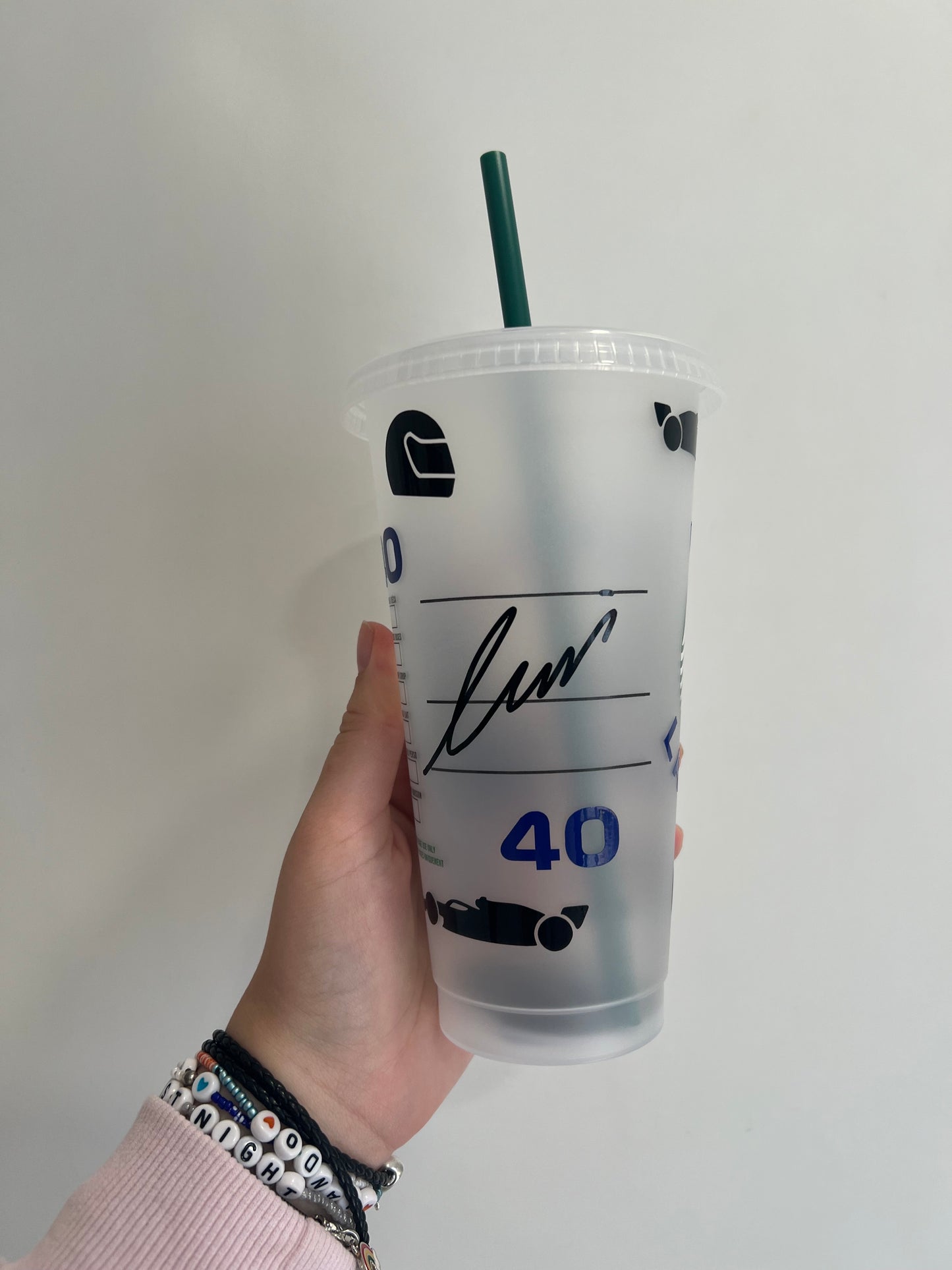 Liam Lawson inspired Starbuck tumbler