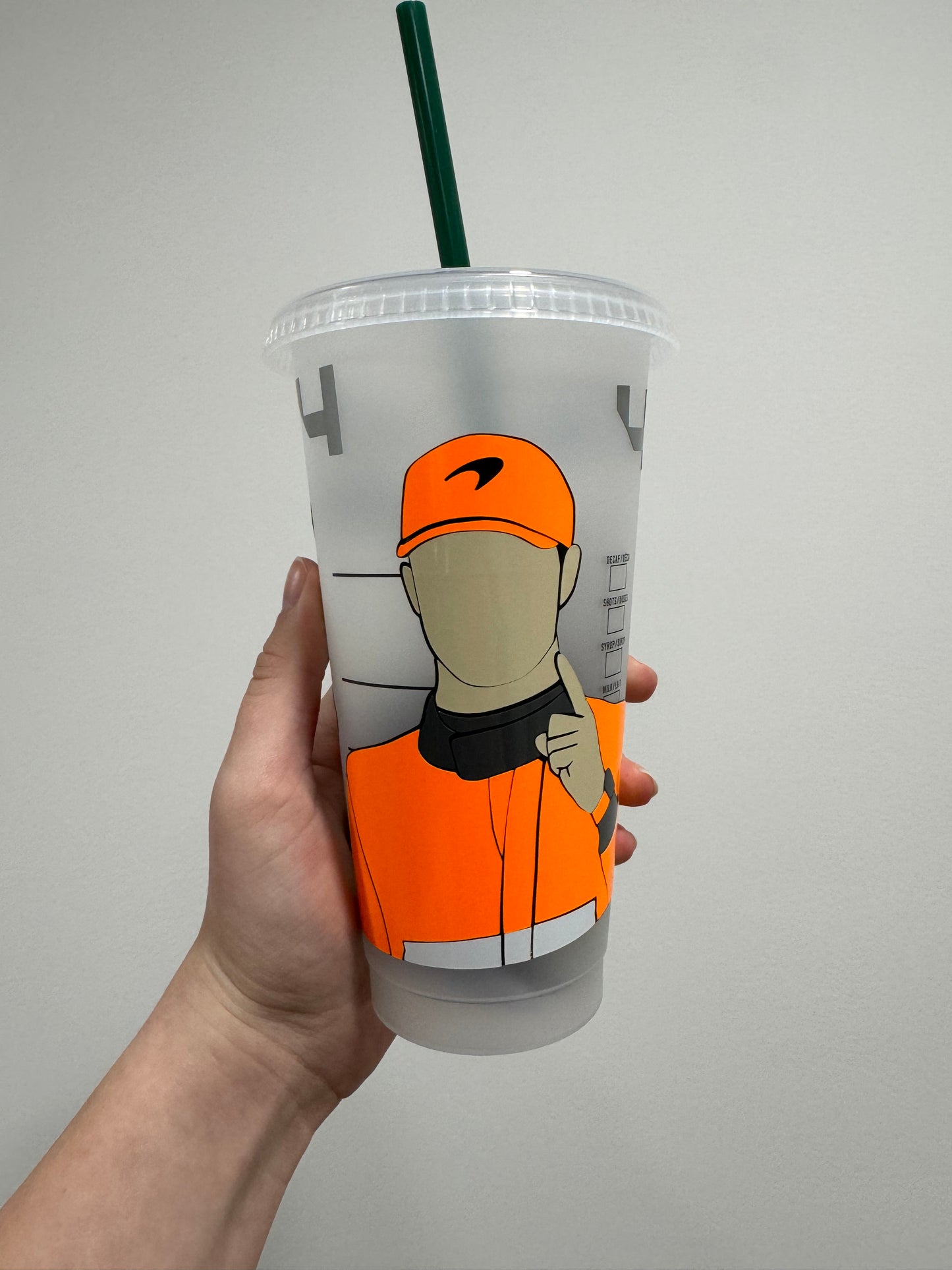 Lando Norris first win inspired Starbucks tumbler