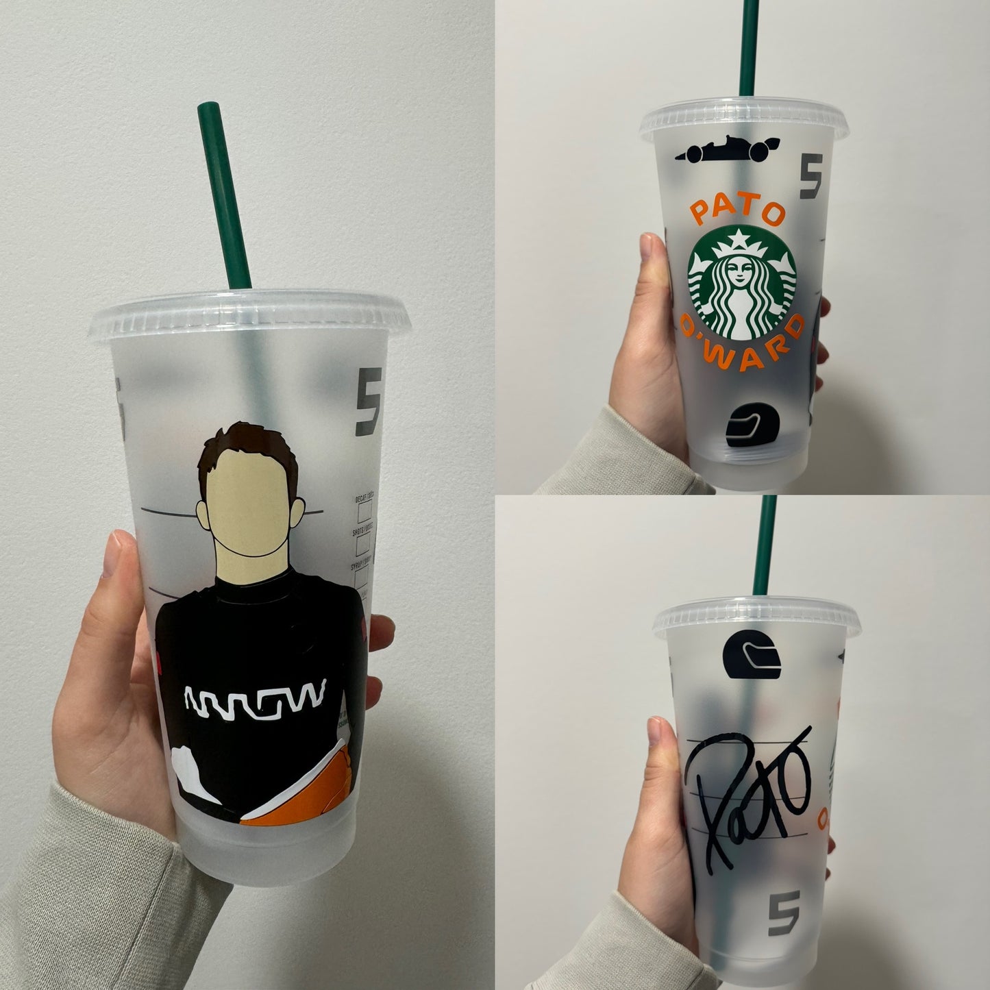 Pato O’ward inspired Starbuck tumbler