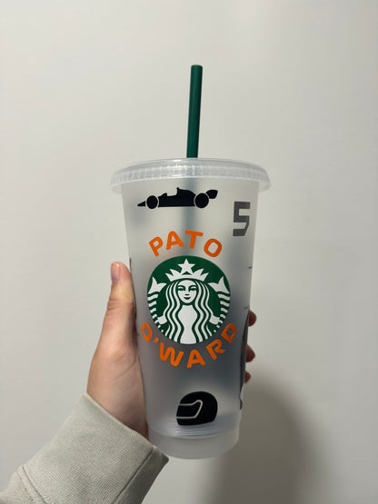 Pato O’ward inspired Starbuck tumbler