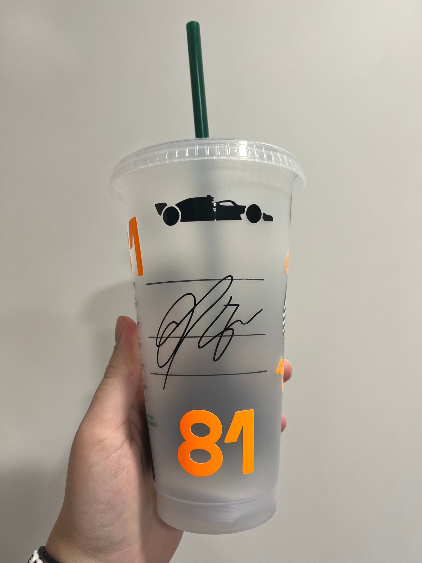 Oscar piastri silhouette inspired Starbucks tumbler