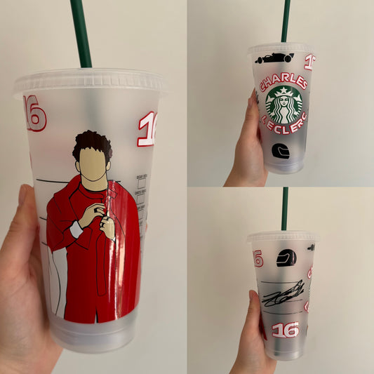 Charles Leclerc 2024 Monaco win inspired Starbuck tumbler