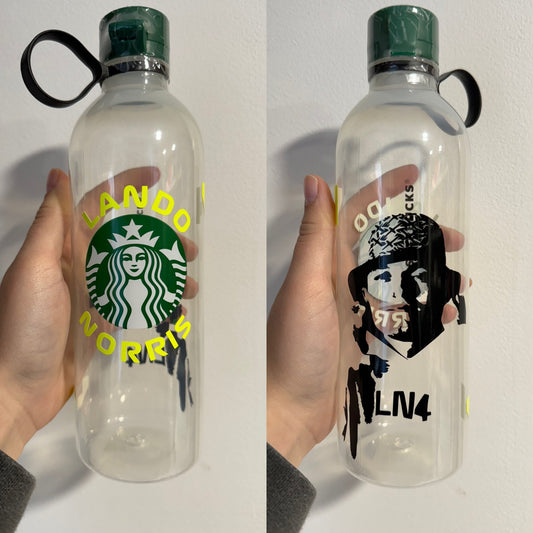 Lando Norris Inspired 2024 silhouette Starbucks water bottle