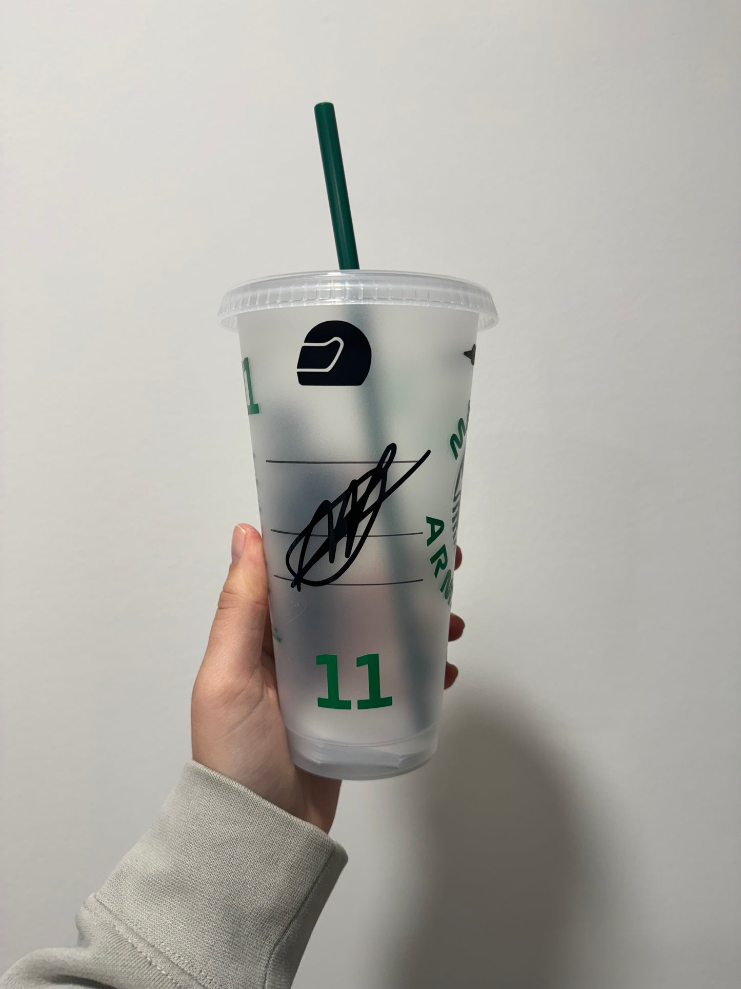 Marcus Armstrong inspired Starbuck tumbler