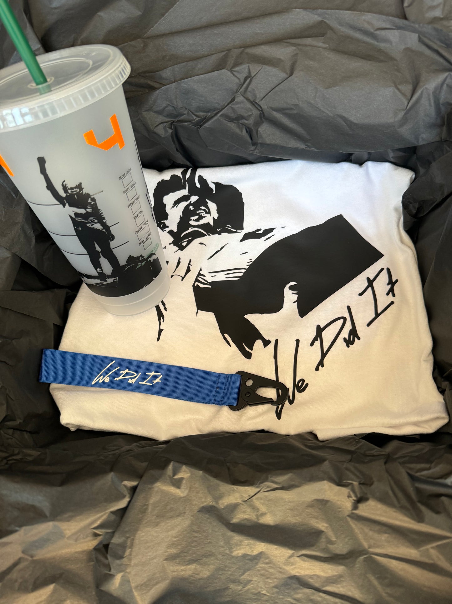 Lando Norris 2024 we did it!  inspired gift set - T-shirt , Tumbler and wristlet