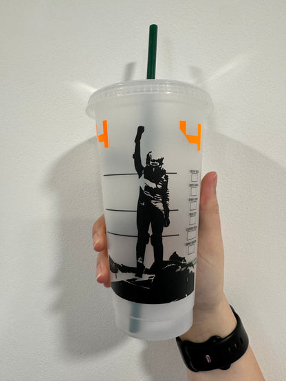 Lando Norris first win car silhouette inspired Starbucks tumbler