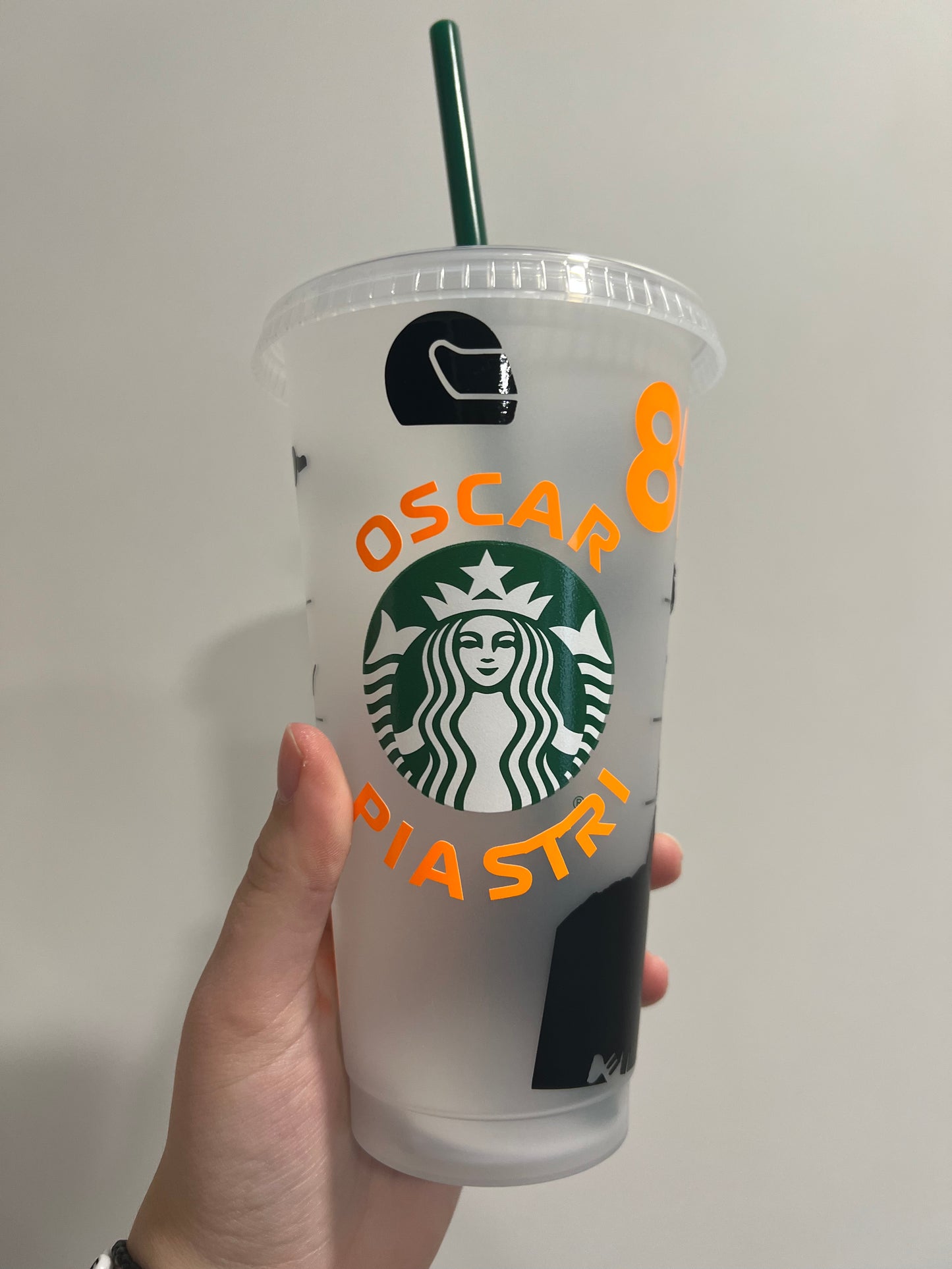 Oscar piastri silhouette inspired Starbucks tumbler