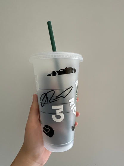 Daniel Ricciardo just do it inspired Starbucks tumbler