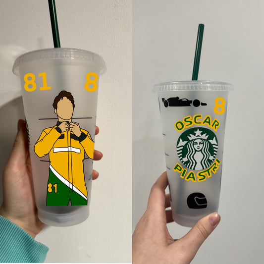 Oscar Piastri monaco 2024 inspired Starbuck’s tumbler