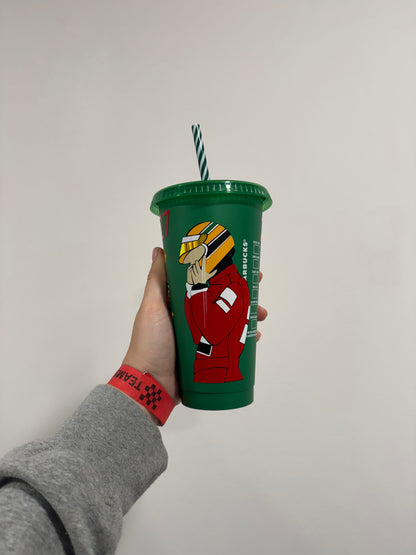 Ayrton Senna inspired Starbuck tumbler