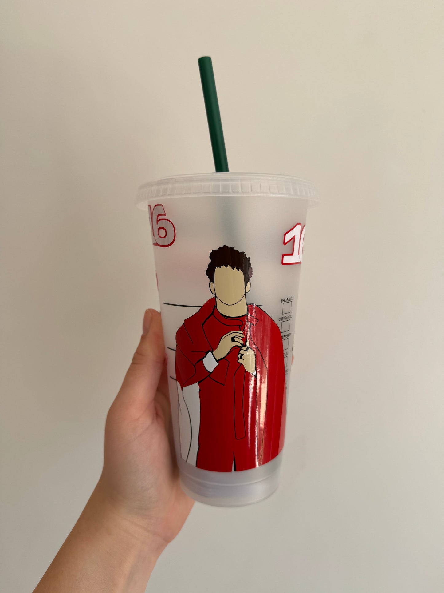 Charles Leclerc 2024 Monaco win inspired Starbuck tumbler