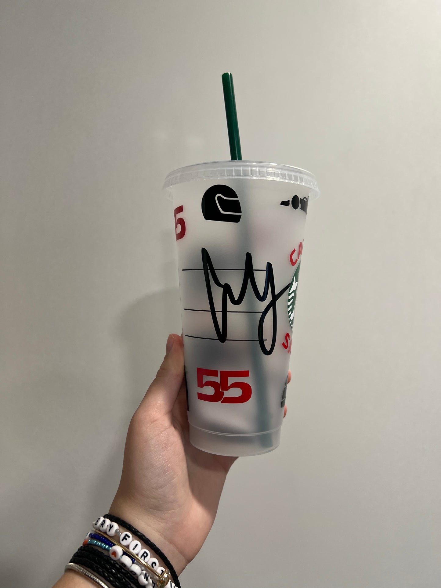 Carlos sainz silhouette inspired Starbucks tumbler