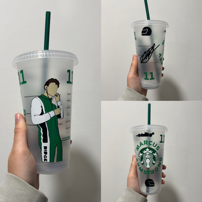 Marcus Armstrong inspired Starbuck tumbler