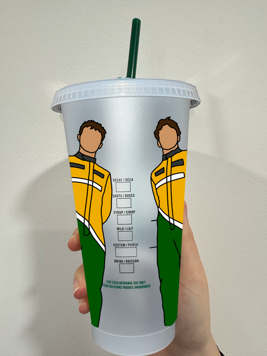 Lando Norris  and Oscar Piastri monaco 2024 inspired Starbuck’s tumbler