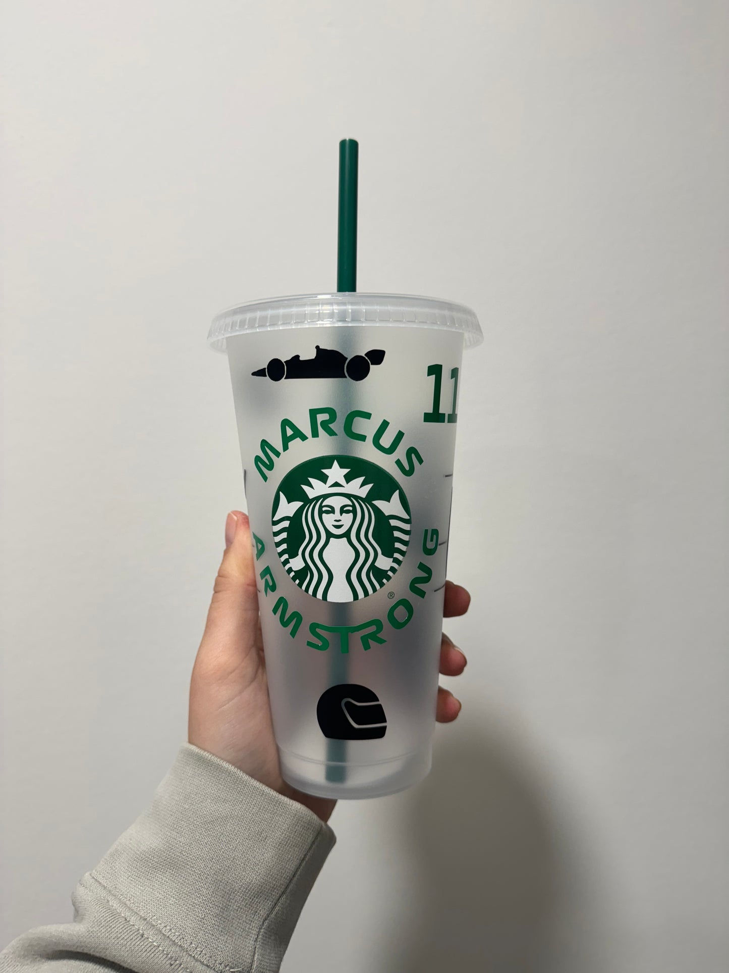 Marcus Armstrong inspired Starbuck tumbler