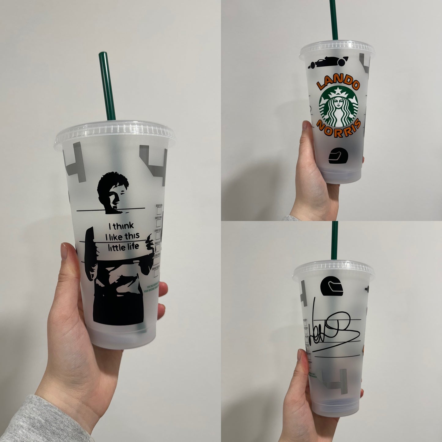 Lando Norris 2024 i think i like this little life silhouette inspired Starbucks tumbler