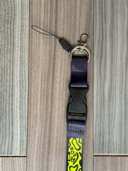 Lando Norris helmet inspired lanyard keychain.