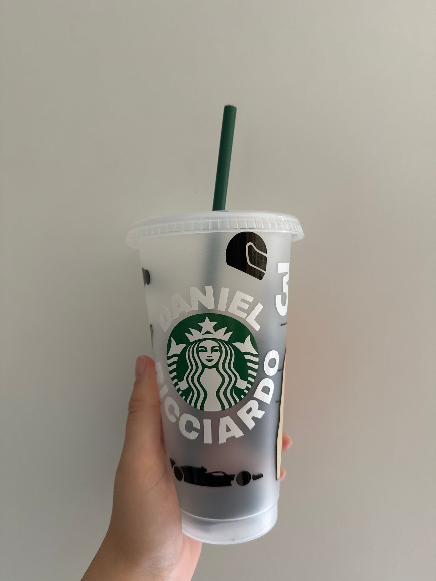 Daniel Ricciardo just do it inspired Starbucks tumbler