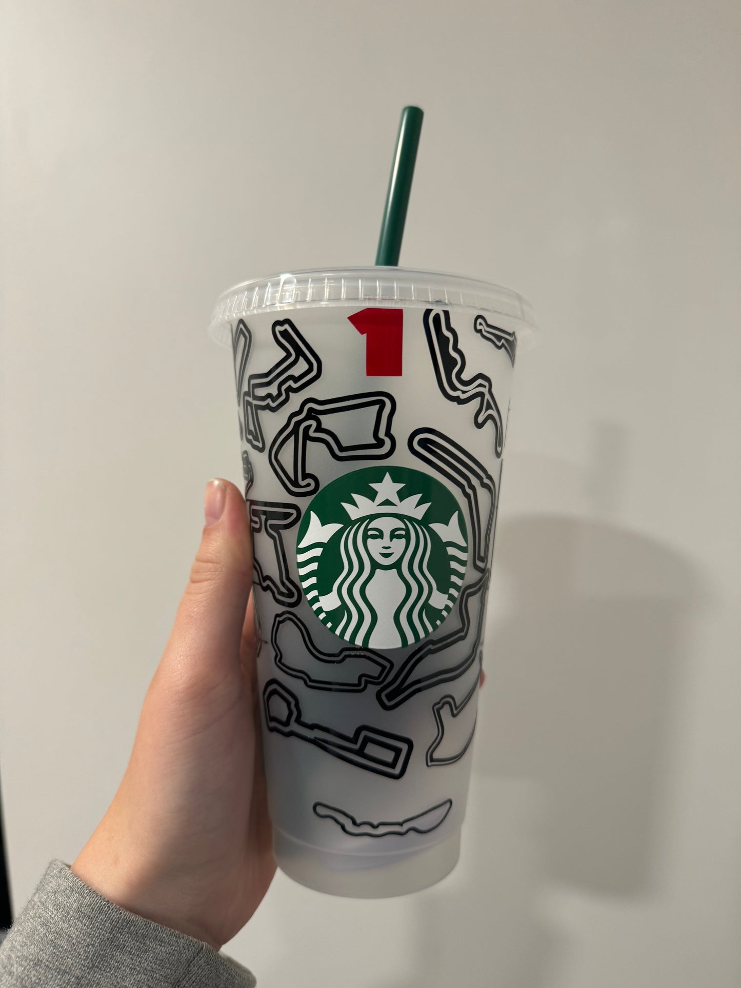 Max verstappen track inspired Starbucks tumbler