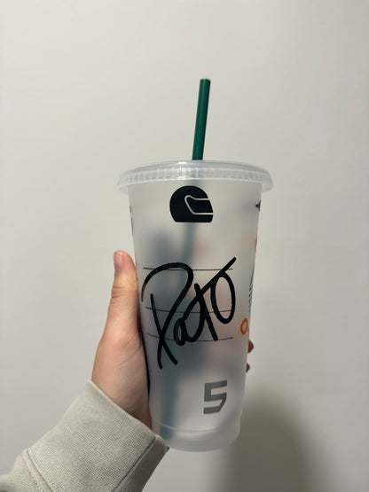 Pato O’ward inspired Starbuck tumbler