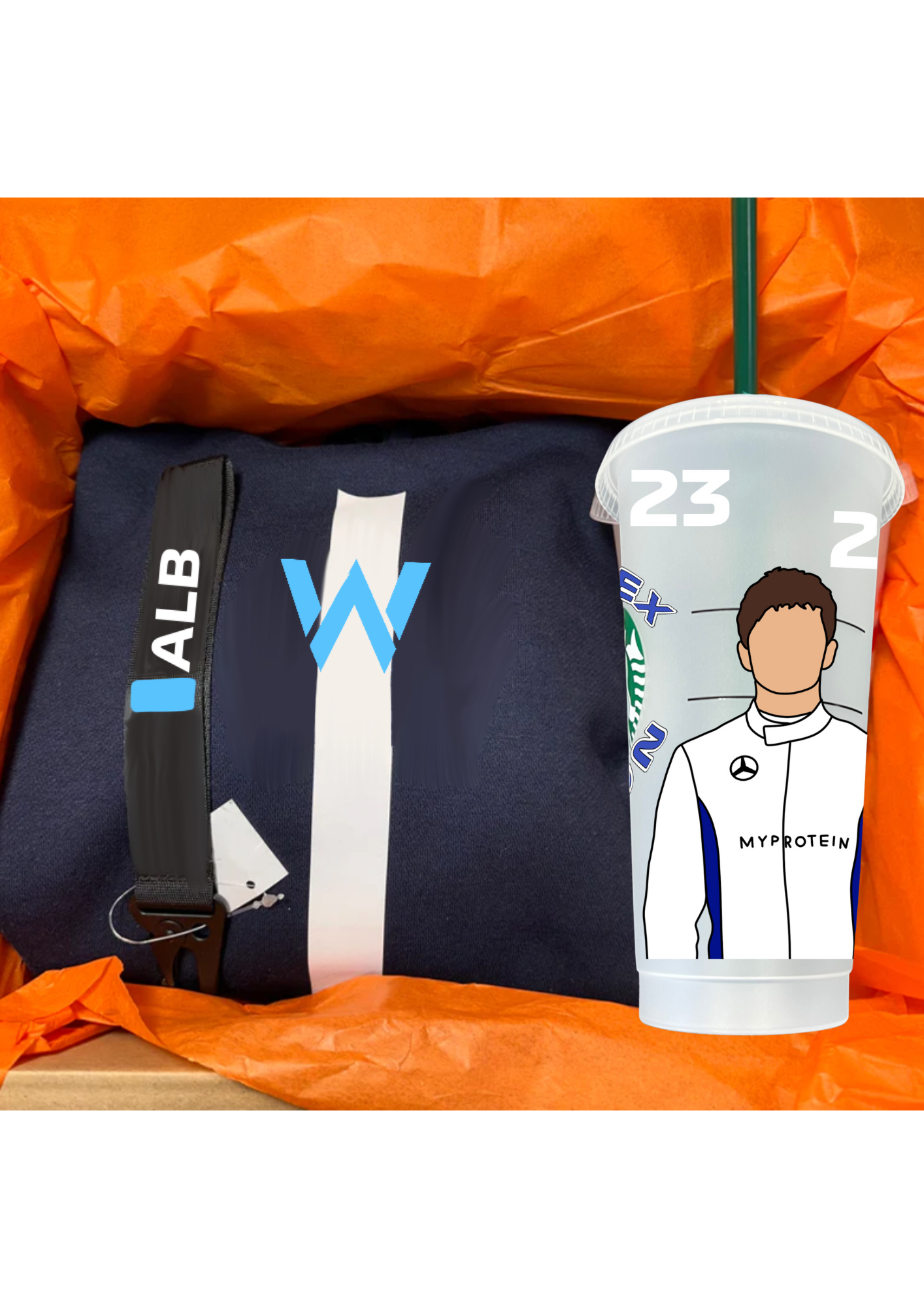 Alex Albon Hoodie and Tumbler Gift Set 2024