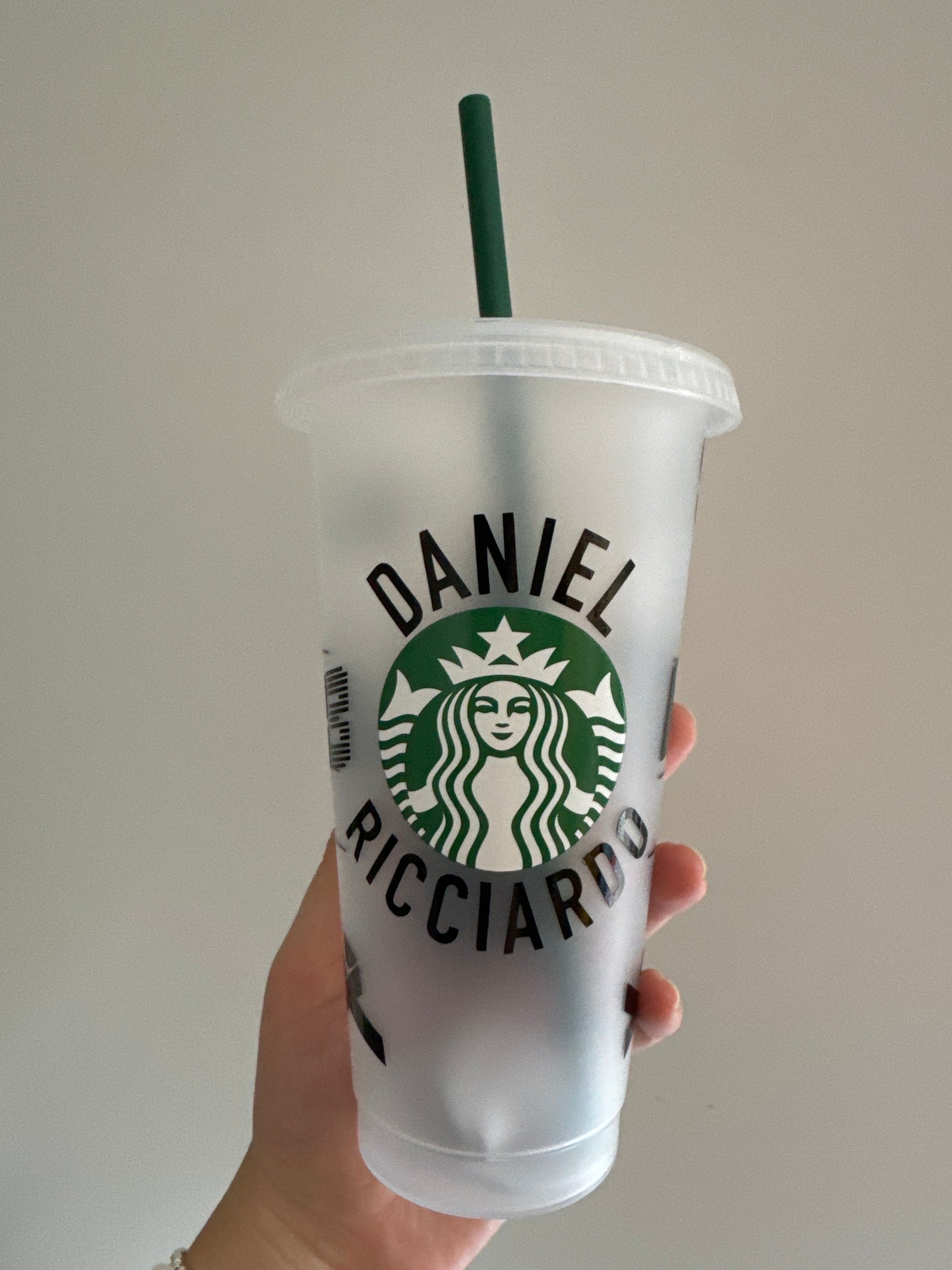 Daniel Ricciardo DR3 inspired Starbucks tumbler