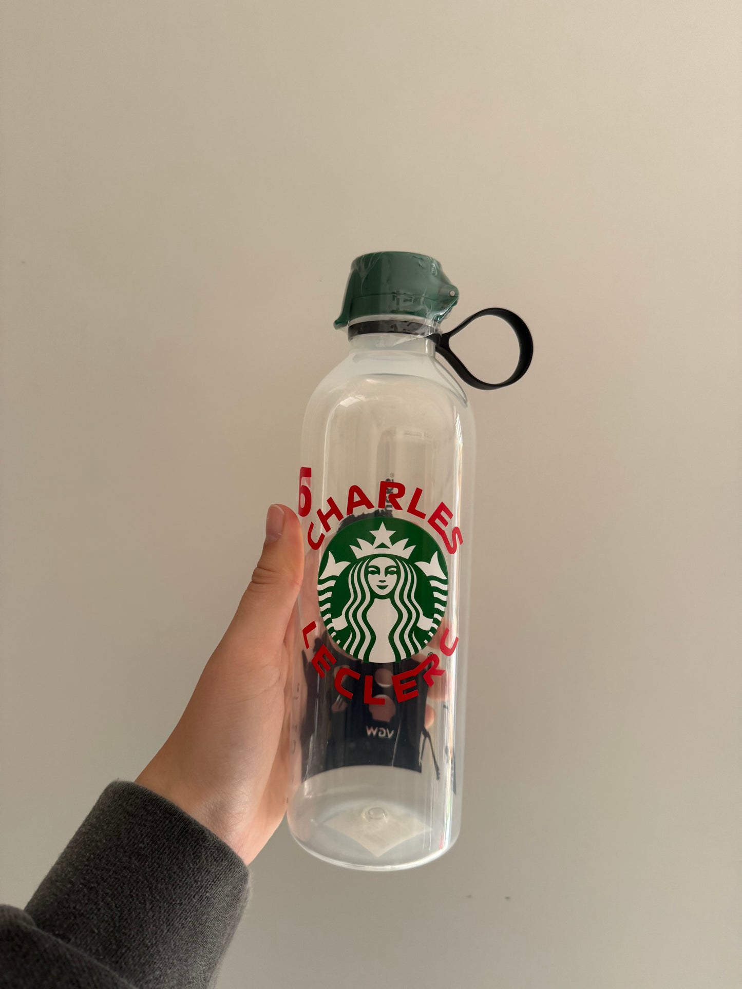 Charles Leclerc 2024 silhouette inspired starbuck water bottle