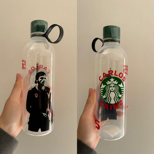 Carlos sainz jr 2024 hat silhouette inspired Starbuck water bottle or tumbler