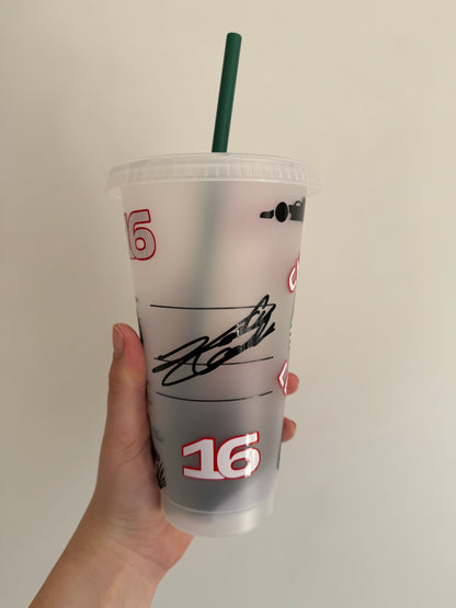 Charles Leclerc 2024 Monaco win silhouette inspired Starbuck tumbler