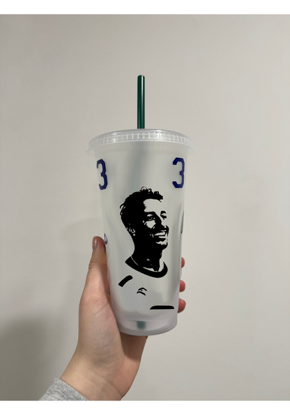 Daniel ricciardo 2024 silhouette interview inspired Starbucks tumbler