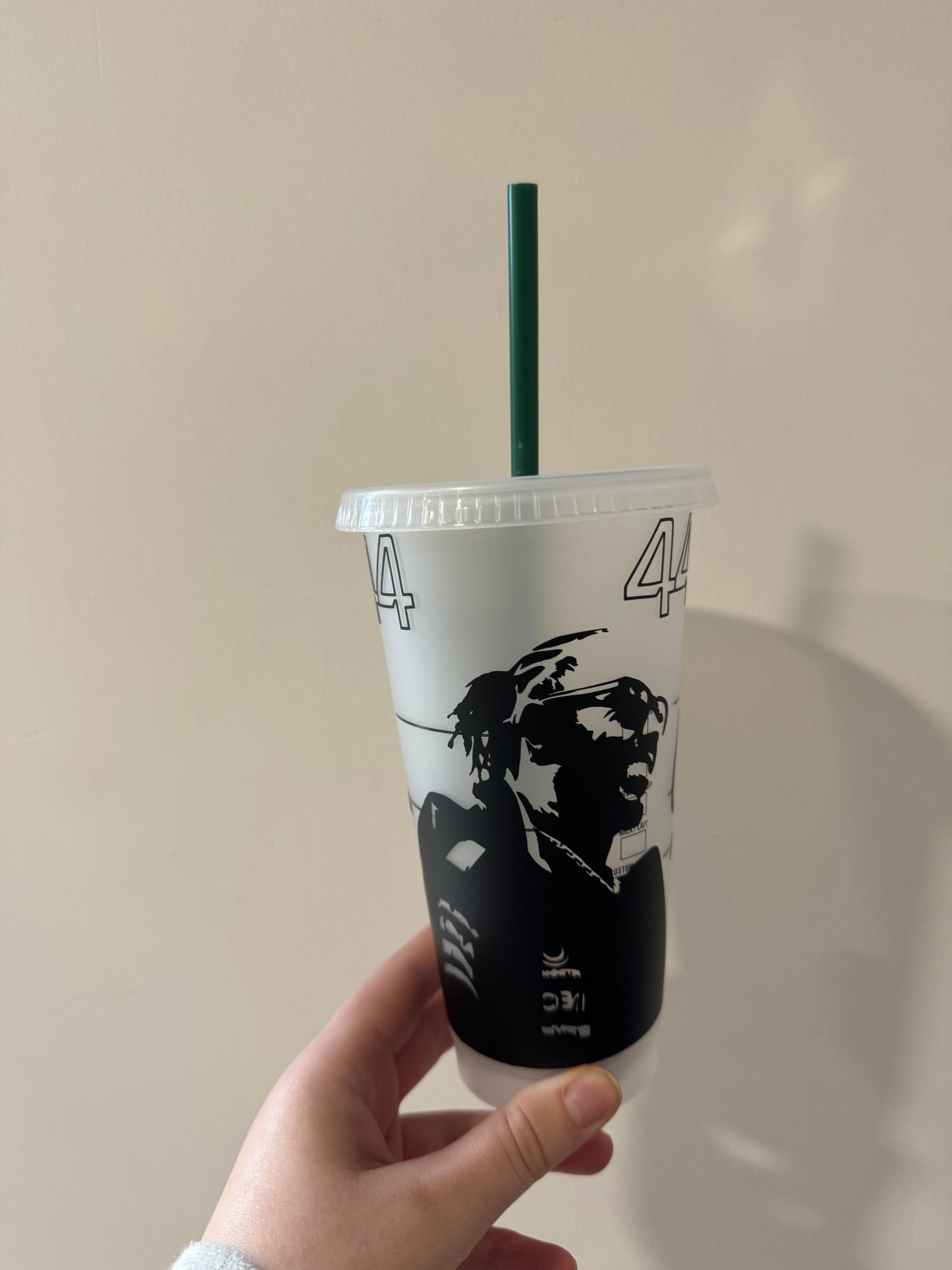 Lewis hamilton 2024 silhouette inspired Starbucks tumbler