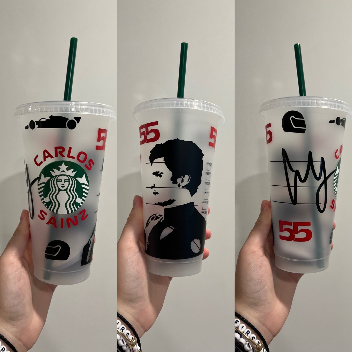 Carlos sainz silhouette inspired Starbucks tumbler