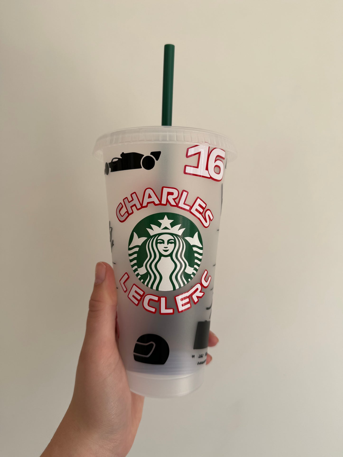 Charles Leclerc 2024 Monaco win silhouette inspired Starbuck tumbler