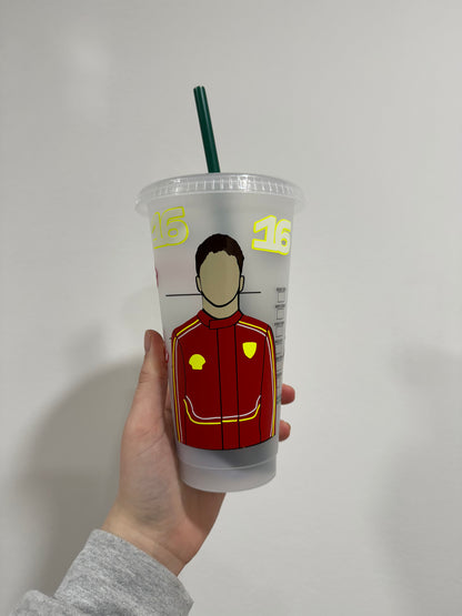 Charles Leclerc 2024 inspired Starbuck tumbler