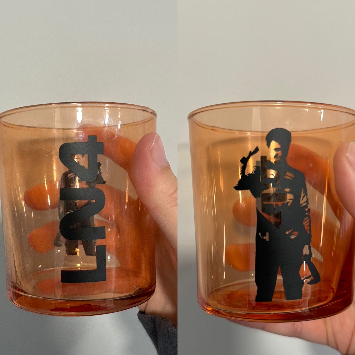 Lando Norris silhouette inspired glass tumbler