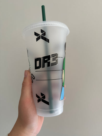 Daniel Ricciardo DR3 inspired Starbucks tumbler