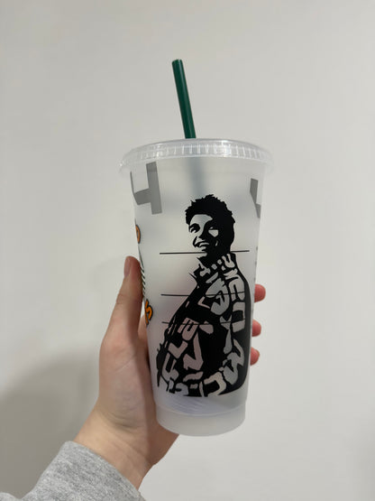 Lando Norris 2024 silhouette inspired Starbucks tumbler