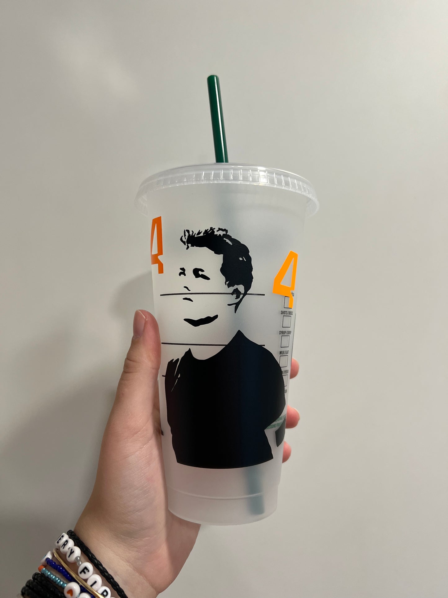 Lando Norris silhouette inspired Starbucks tumbler