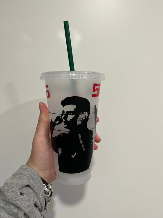 Carlos sainz design 2 silhouette inspired Starbucks tumbler