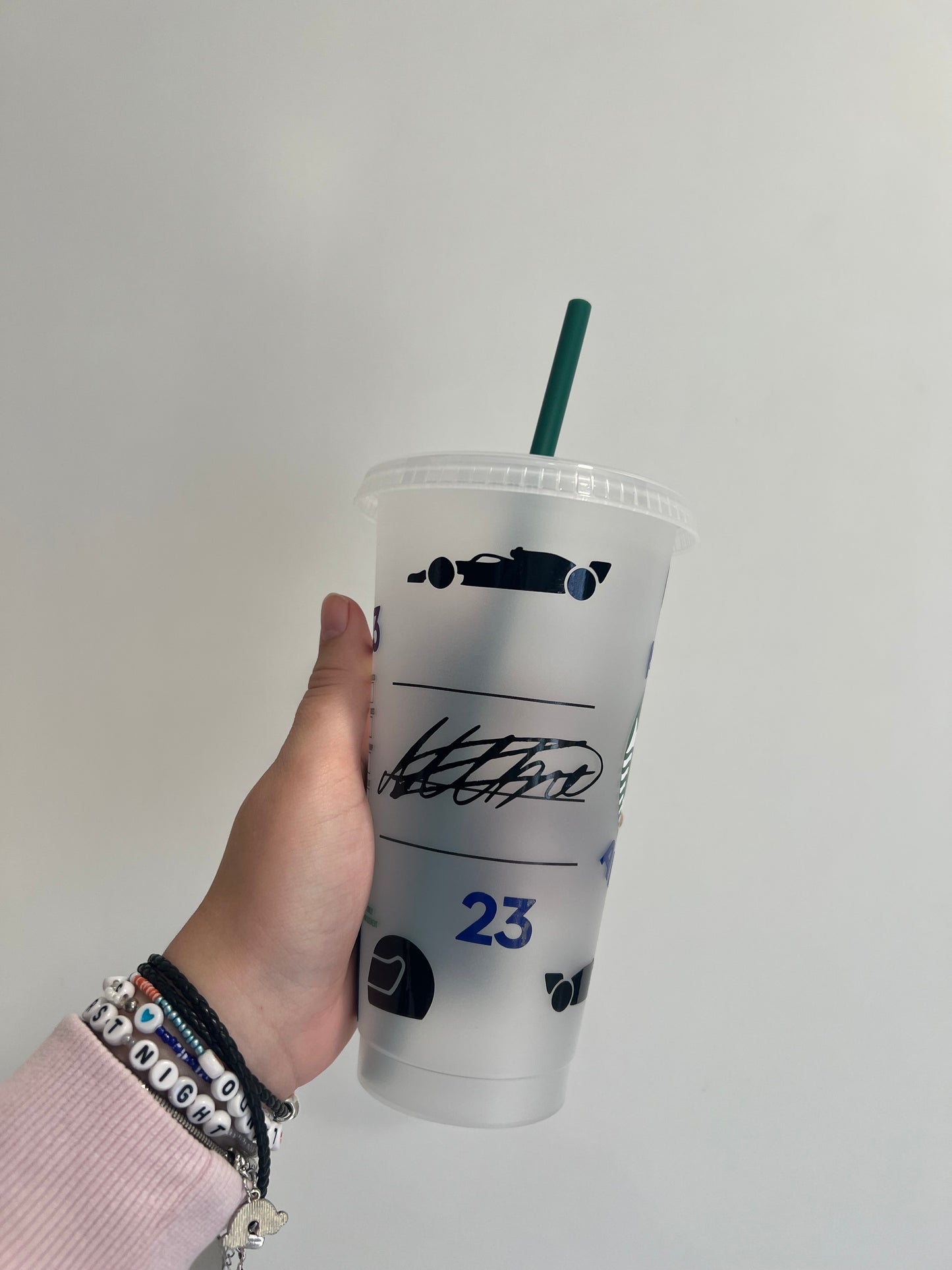 Alex Albon 2023 inspired Starbucks tumbler