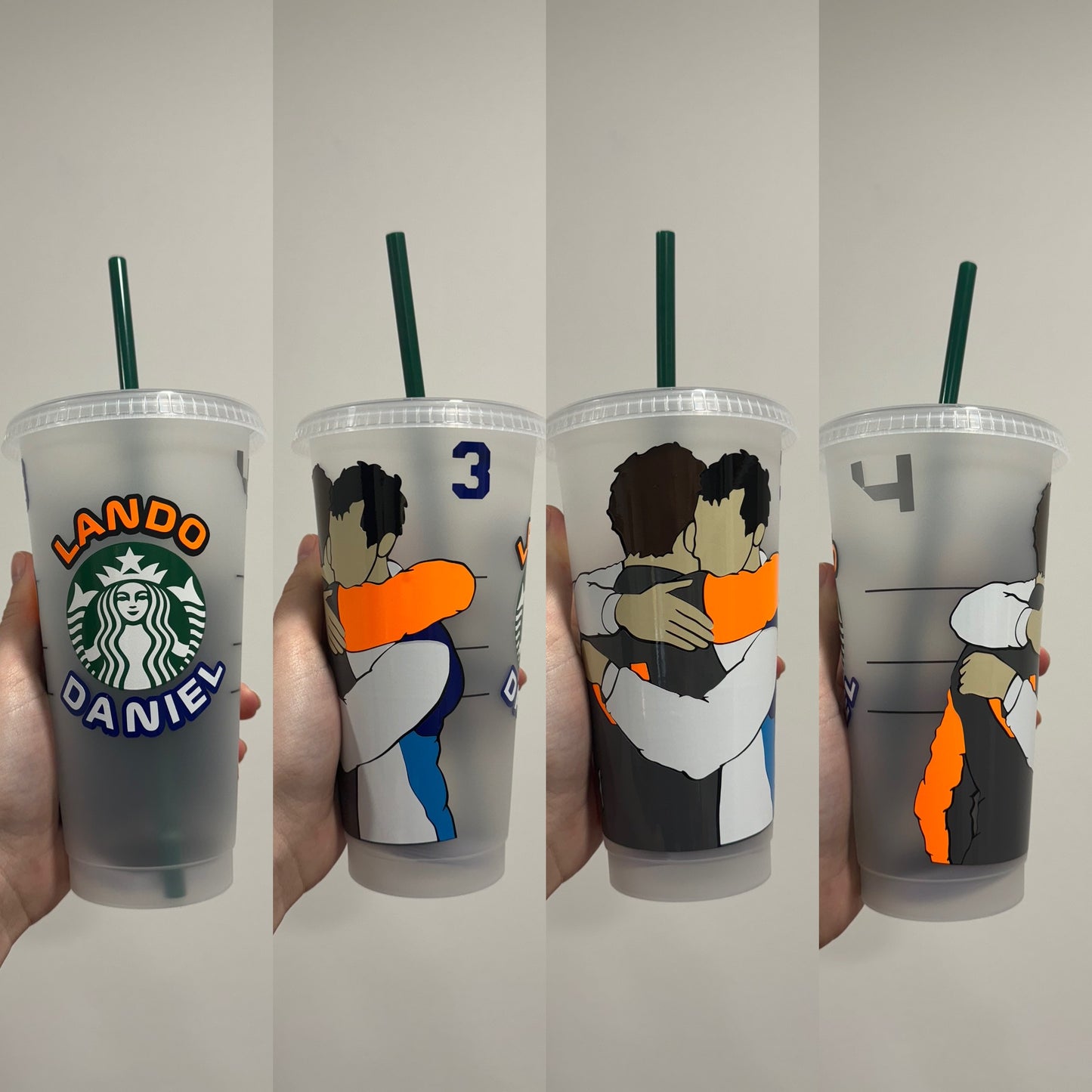 Lando Norris and Daniel Ricciardo inspired Starbucks tumbler