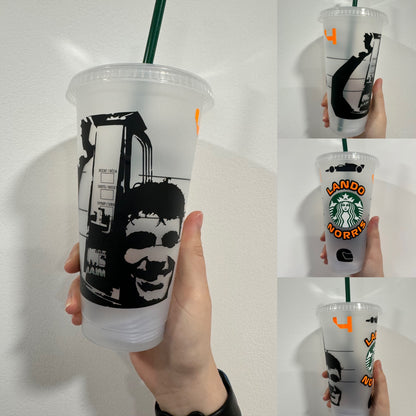 Lando Norris first win trophy silhouette inspired Starbucks tumbler