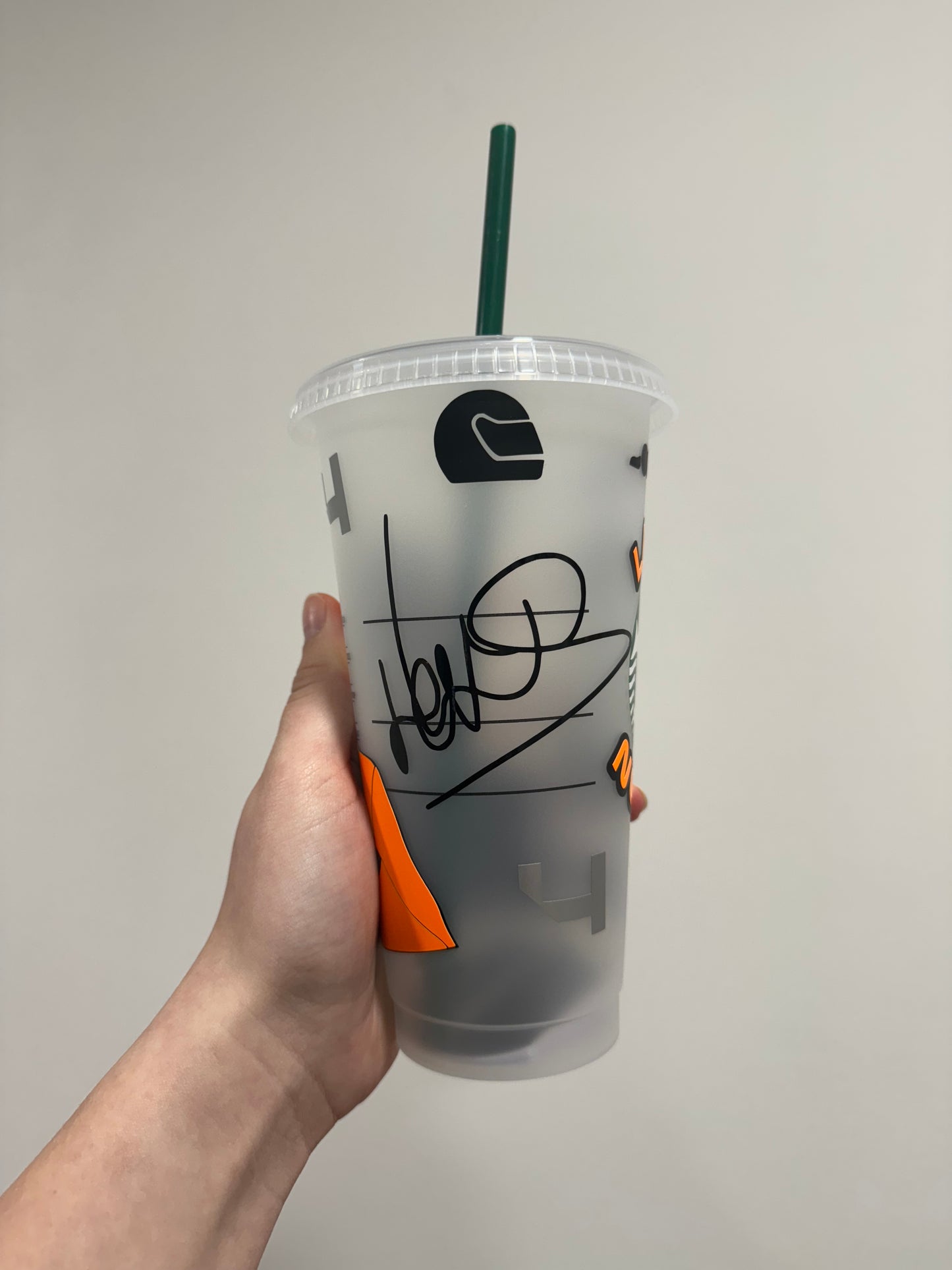 Lando Norris first win inspired Starbucks tumbler