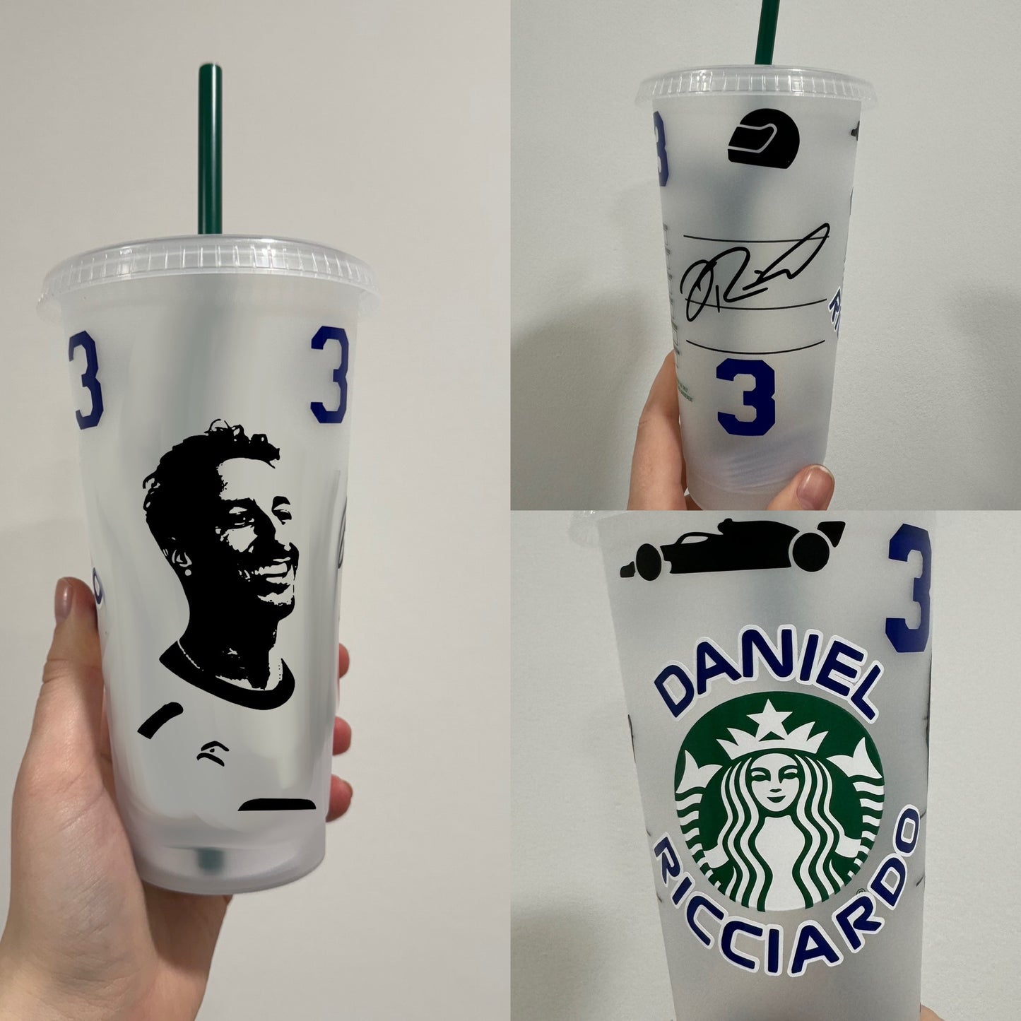 Daniel ricciardo 2024 silhouette interview inspired Starbucks tumbler